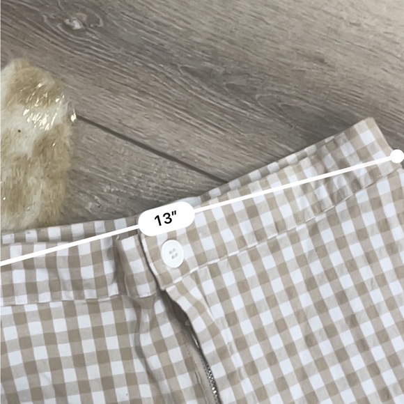 Urban outfitters tan white gingham pants - Picture 3 of 5